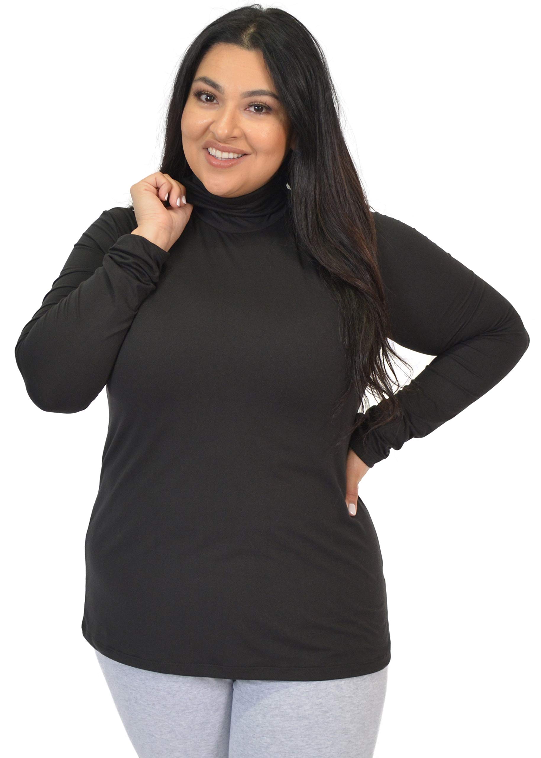 STRETCH IS COMFORTwomens Long Sleeve Turtleneck Turtleneck