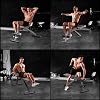FitinOne Weight Bench Foldable Adjustable Multifunctional Training Bench Incline Bench for Full Body Workout 6-in-1 Fitness Bench for Home or Gym 300 kg Weight Capacity