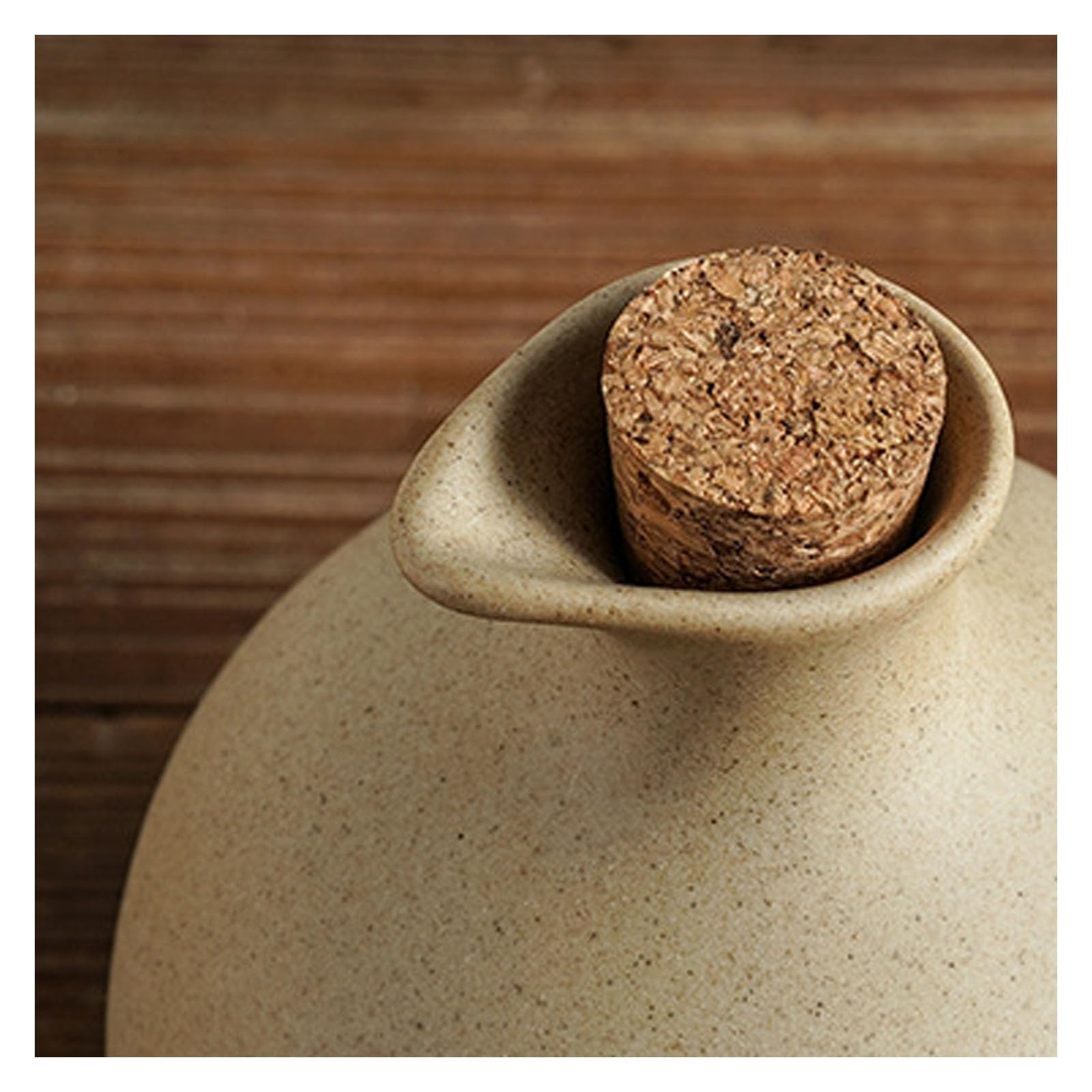 Juego de botellas dispensadoras de aceite de cerámica, 2 tarros de vinagre y especias, dispensador de condimentos perfecto para almacenamiento de salsas, vinagre y jarabes de café