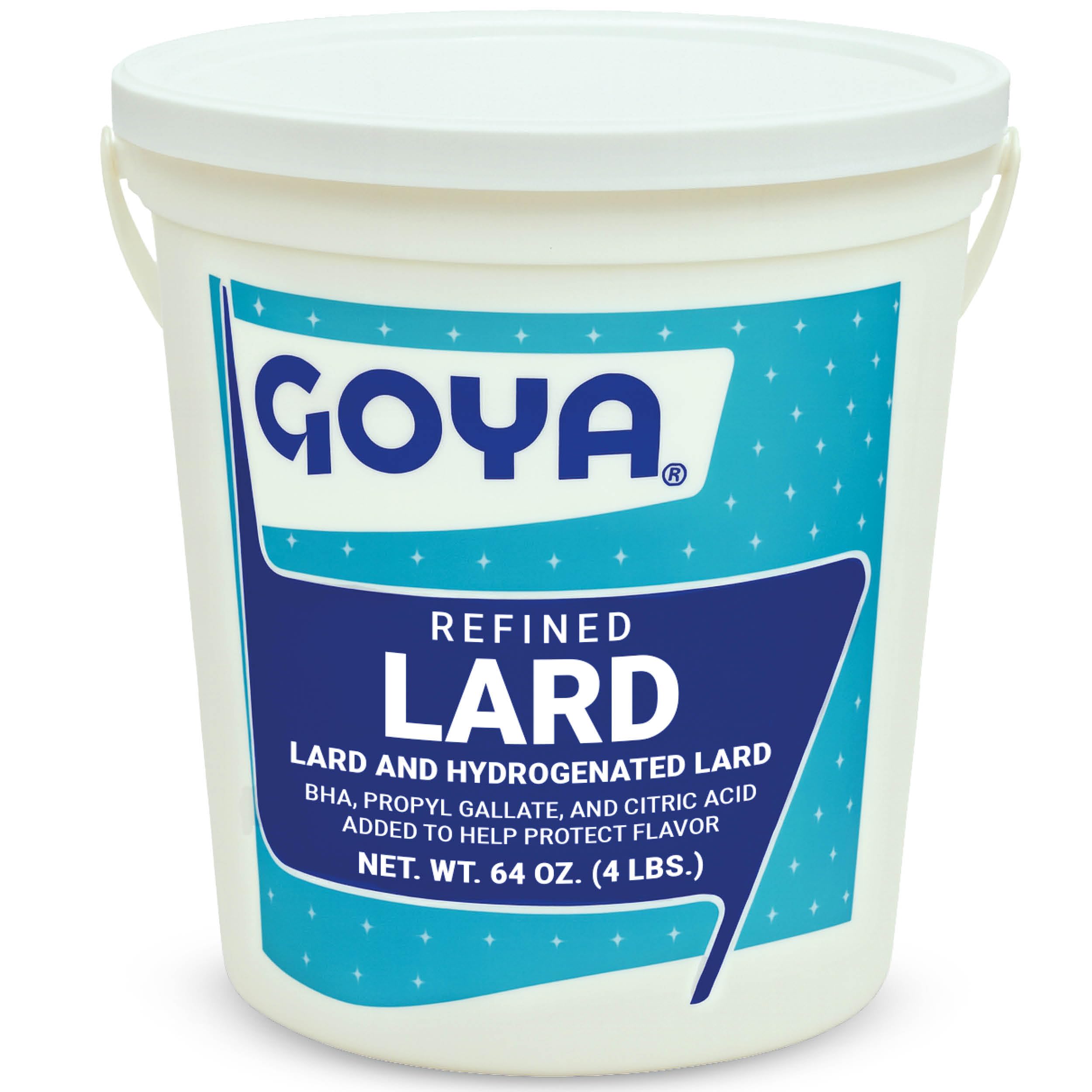 Goya Foods Refined Lard, 4 Pound Tub