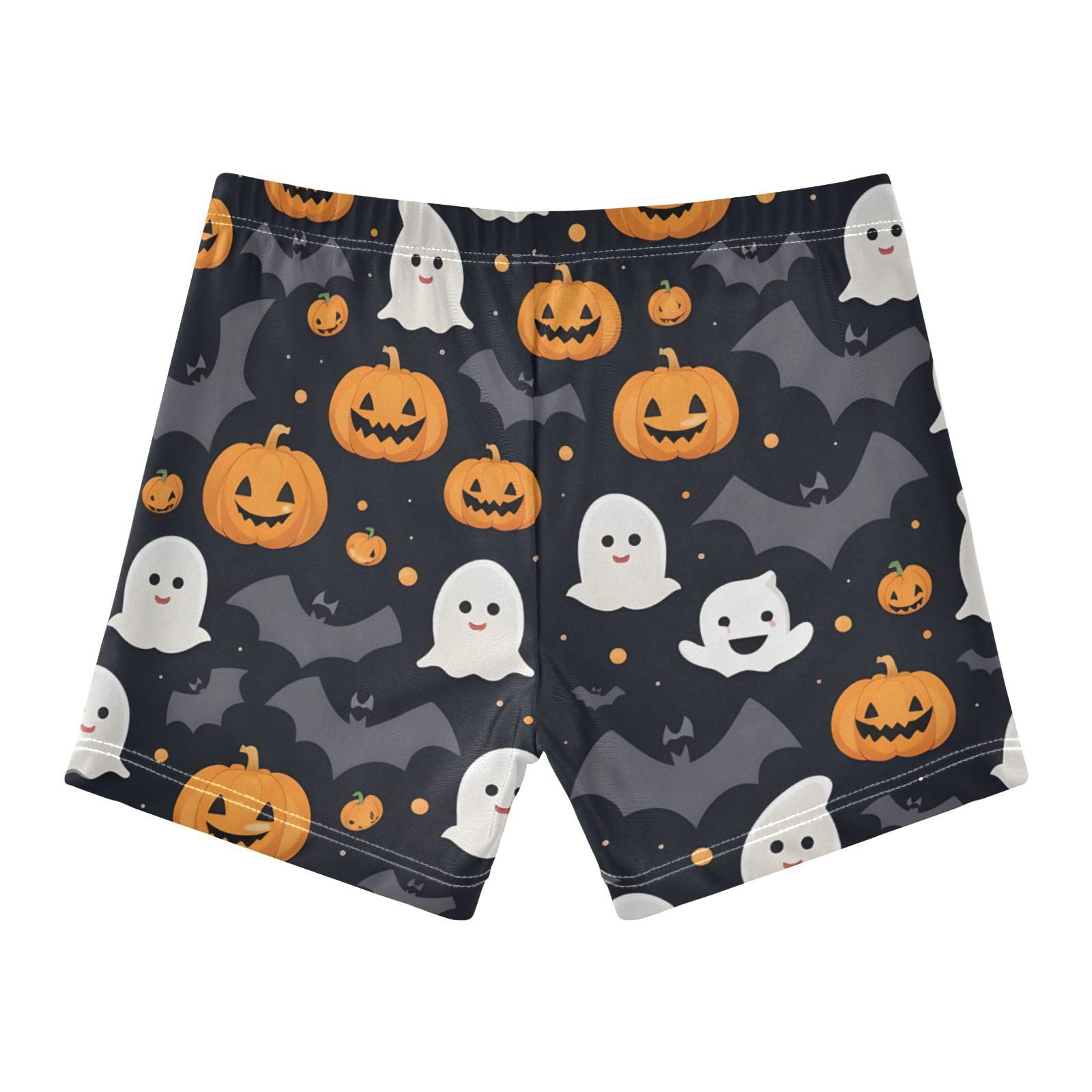 senya Boys Swim Trunks Halloween Pumpkin Ghost Bat Swim Shorts Swimsuit Toddler Boy Swimwear Bathing Suit-3T Multicoloured