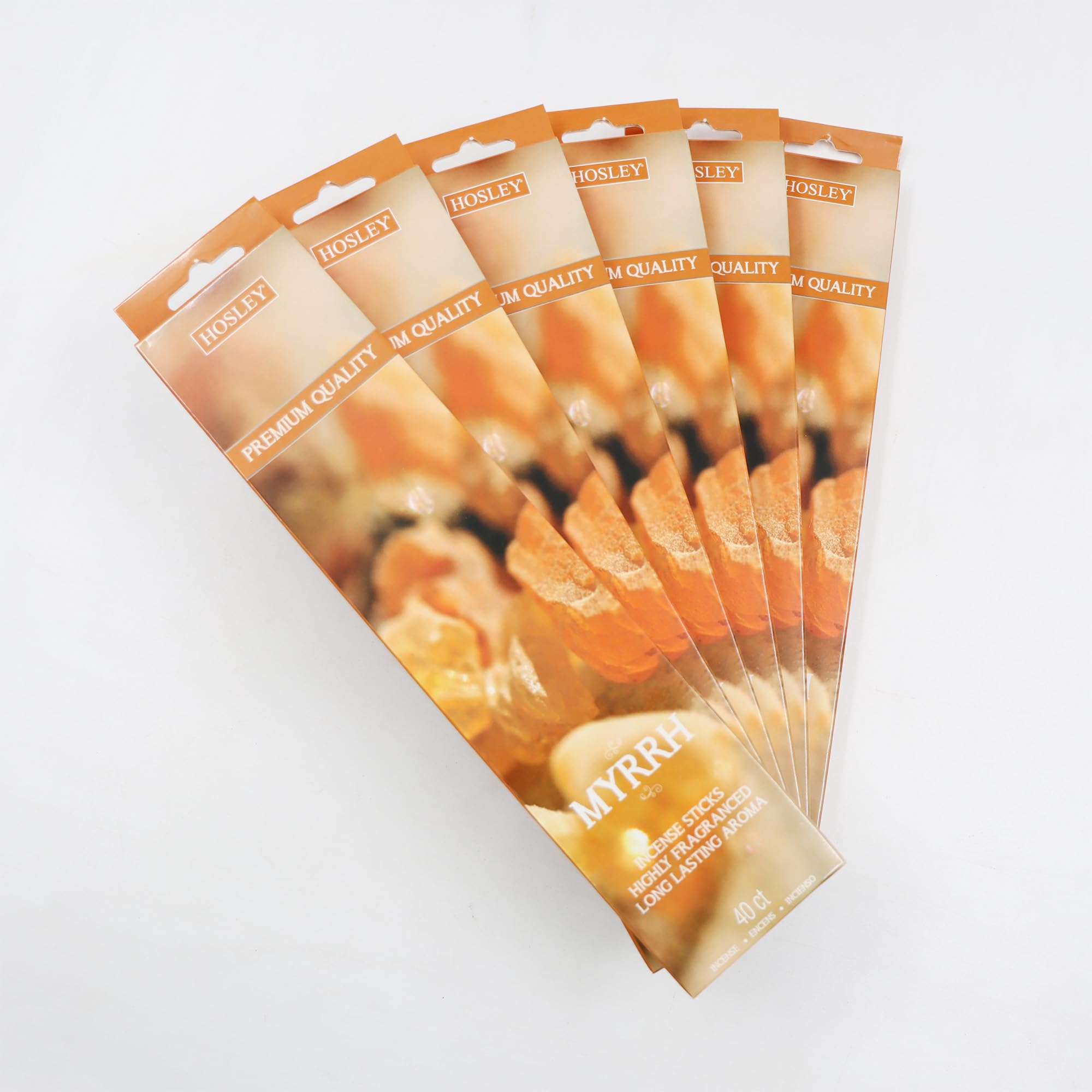 Hosley 120 Pack Incense Sticks + Bonus 120 Pack (Total 240) – Myrrh – Bulk Pack Perfect for Home, Meditation & Aromatherapy