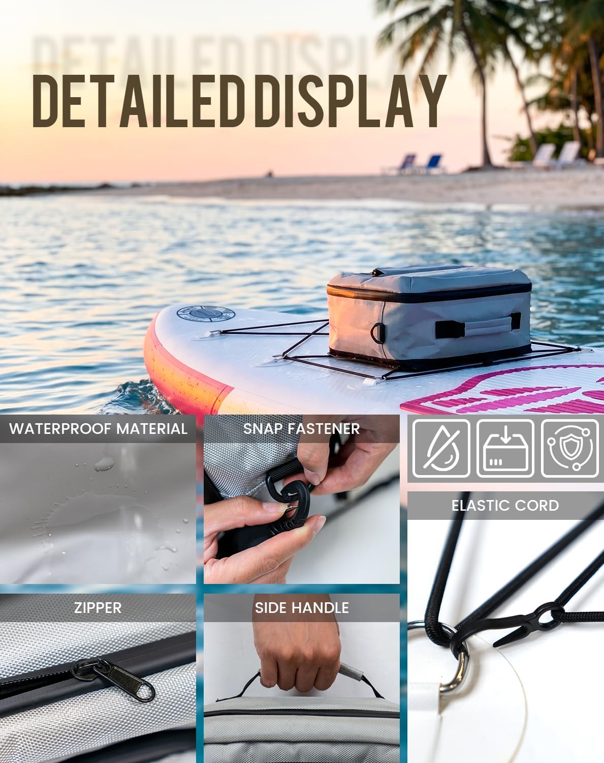 FunWater SUP Deck Cooler Bag Paddle Board Accessories Cooler Paddle Board Waterproof