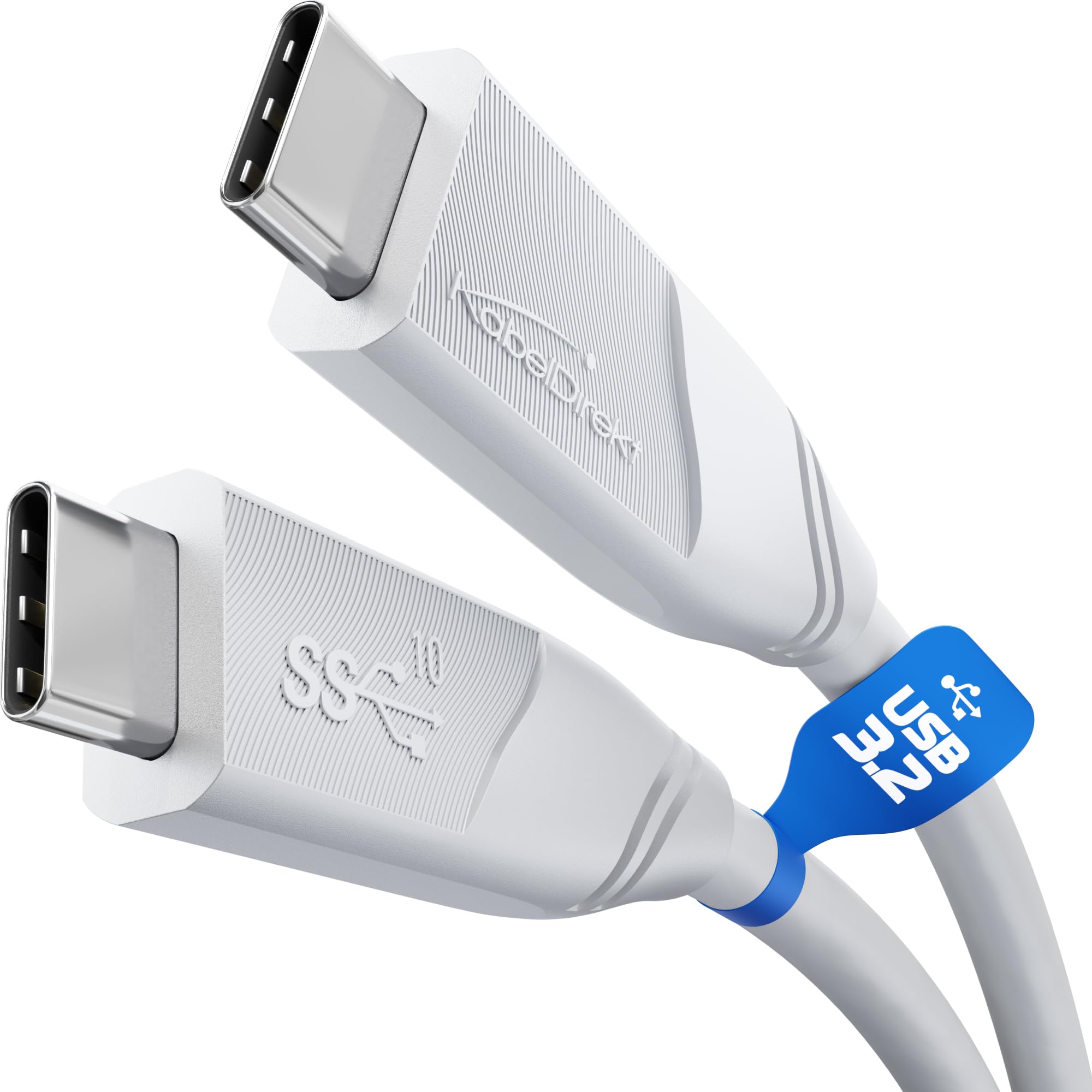 KabelDirekt USB-C Kabel All-in-One – 4K Video, 100W Laden, 10 Gbit/s Daten, 1 Meter, Weiß