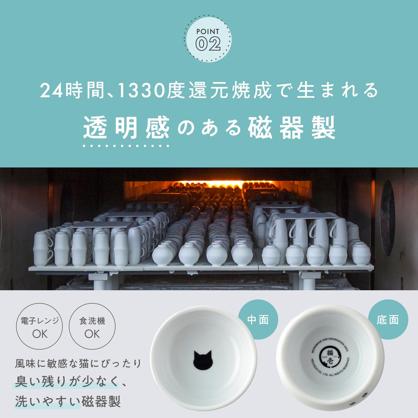 Amazon | 猫壱(necoichi) ハッピーダイニング 猫用 脚付フードボウル