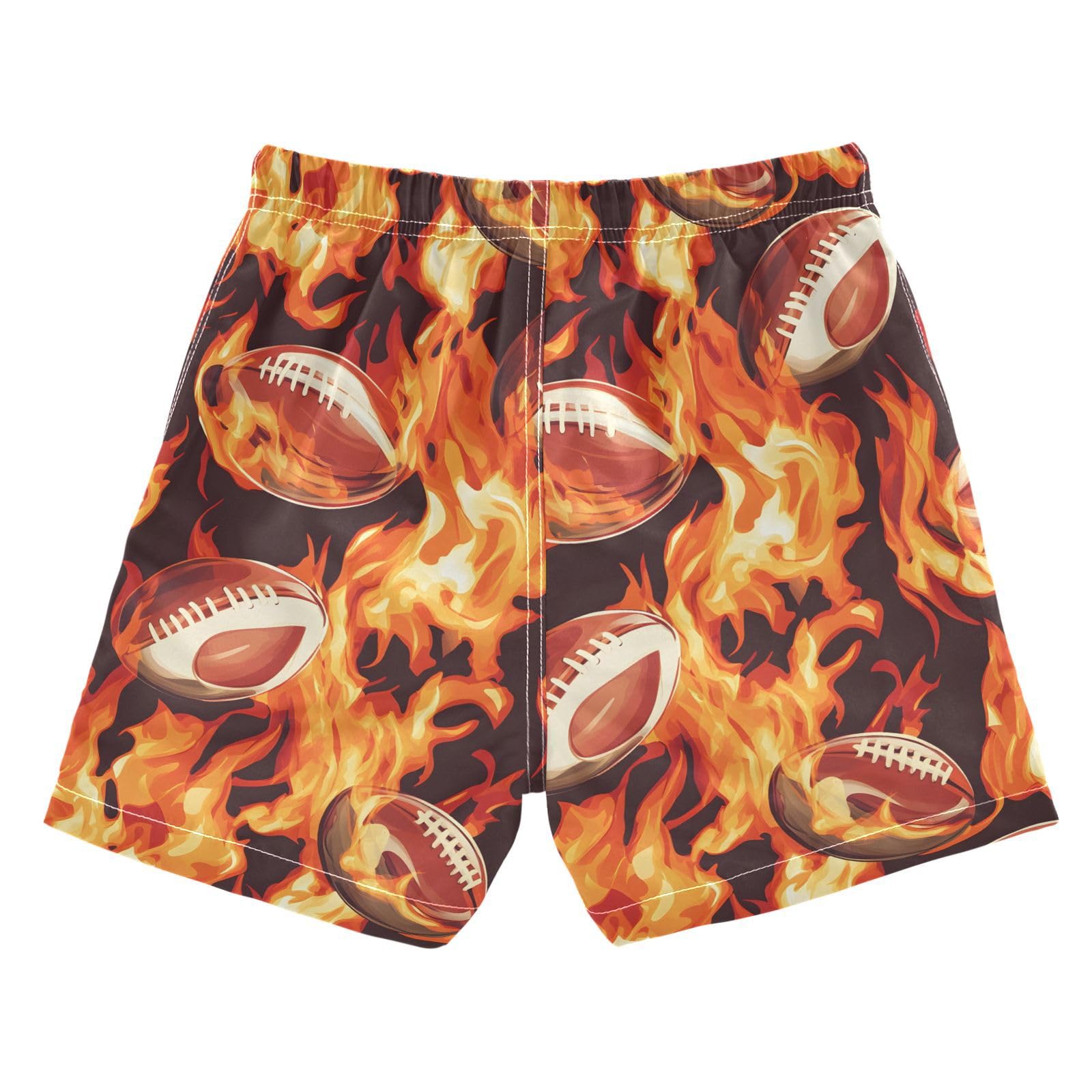 Football Balls Fire 1 Boys Swim Trunks Toddler Shorts Swimwear Boardshorts Multicoloured