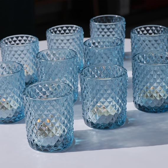 12pcs Tea Light Holders Glass for Table Centerpiece