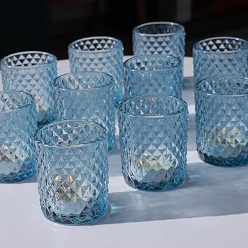 12pcs Tea Light Holders Glass for Table Centerpiece