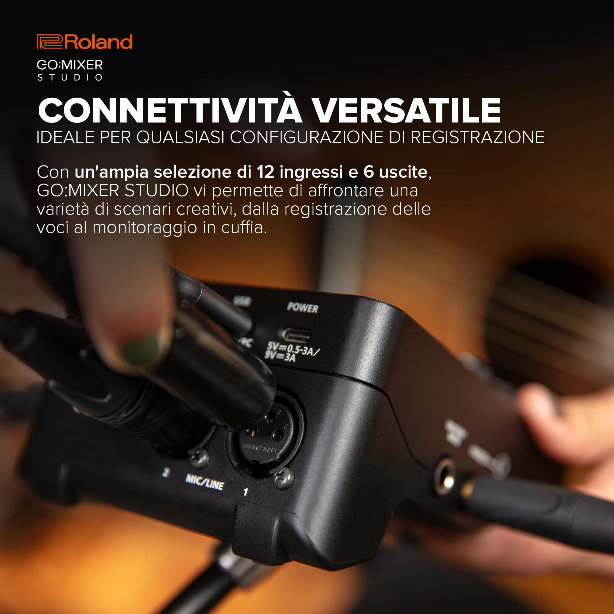 Roland GO:MIXER STUDIO | Mixer Multicanale e Interfaccia Audio Portatile | Perfetto per Content Creator e Musicisti | Suono di Qualità da Studio | Effetti Integrati | Ingressi e Uscite Espansi