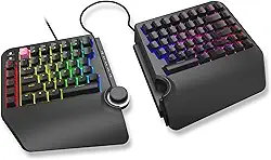 Cloud Nine ErgoTKL Teclado mecânico ergonômico Tenkeyless para PC – Kailh Red – TKL RGB Backlit Ergo Split Key Board