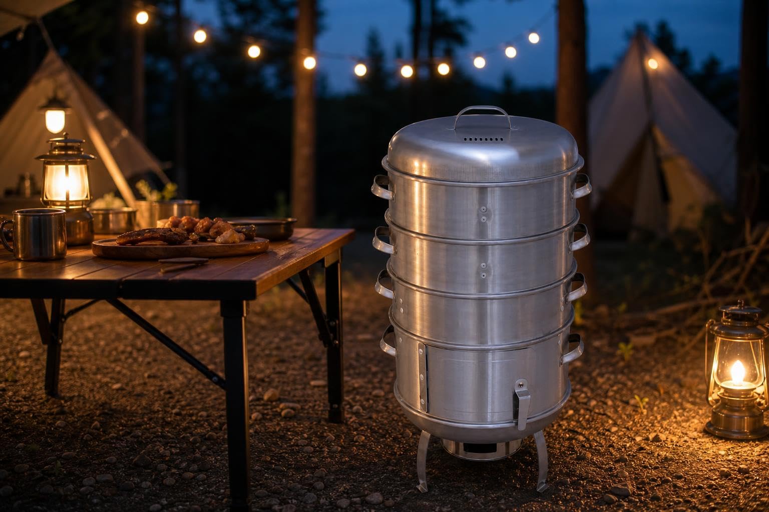 Ahumador Barbacoa Carbon Portátil, Barril Asador y Parrilla de Carbón para Jardín