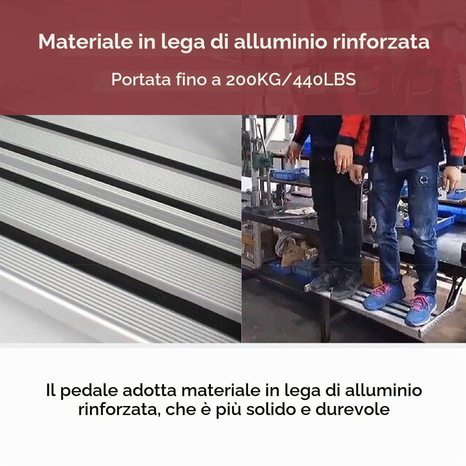 Gradino Camper Elettrico, Gradino Camper a Scomparsa, Portata Fino a 200 kg, Motore con Grado di Impermeabilità IP67, Antiscivolo, 12 V, Pieghevole Regolabile