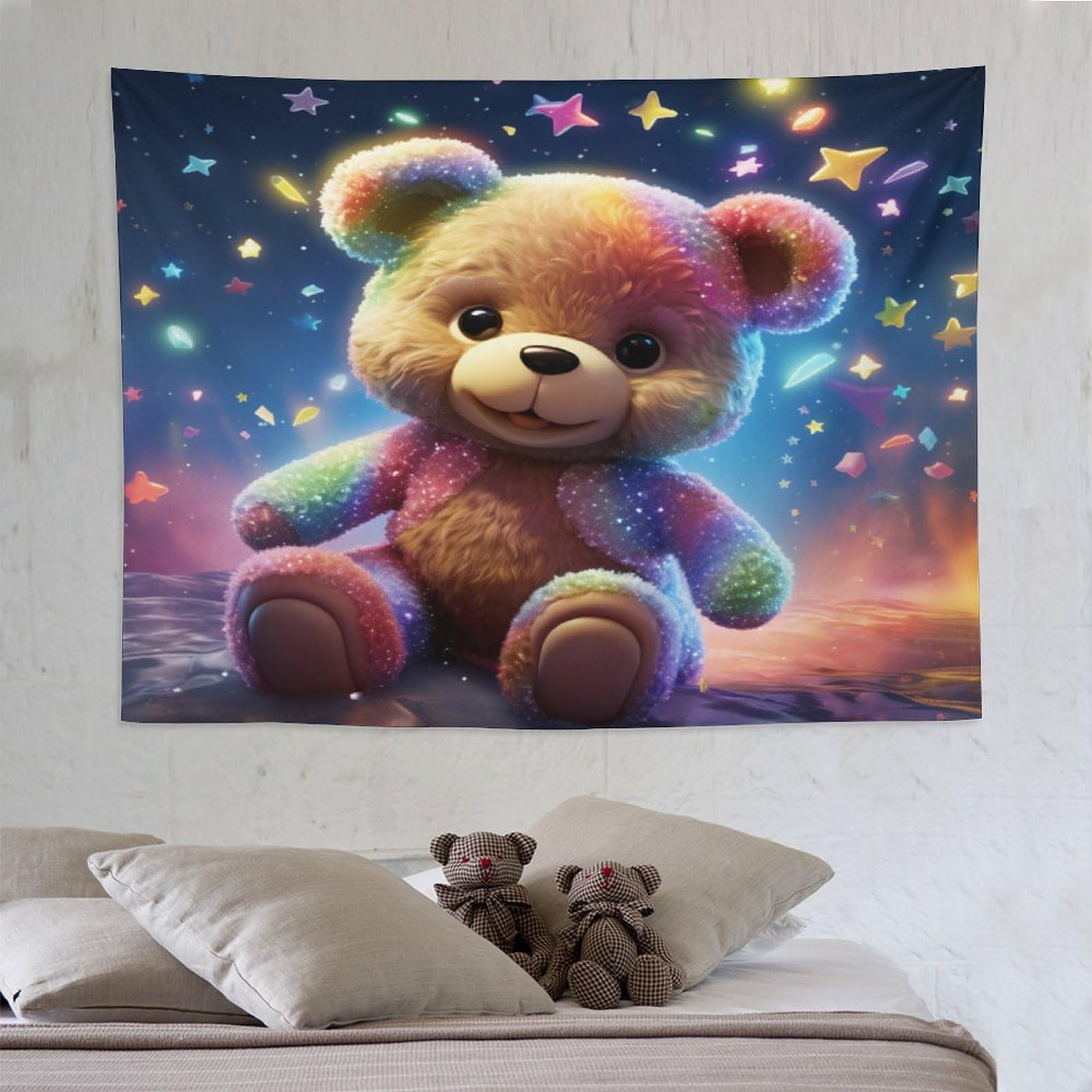 Tenture murale ours mignon pour apporter douceur et réconfort au salon - 8