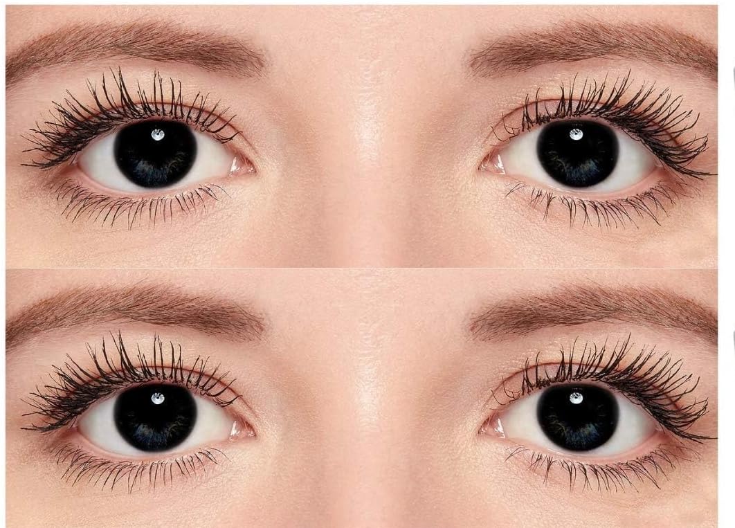 Korean Black Clor Contact Lens (2 pair Black, Free, 0, Diopters)