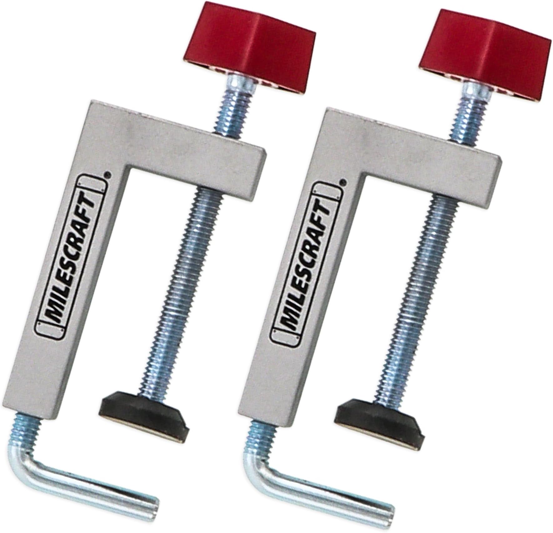 Milescraft 4009 Fence Clamps - 2 Pack Universal Clamps with 3/8" Rod for Tabl...
