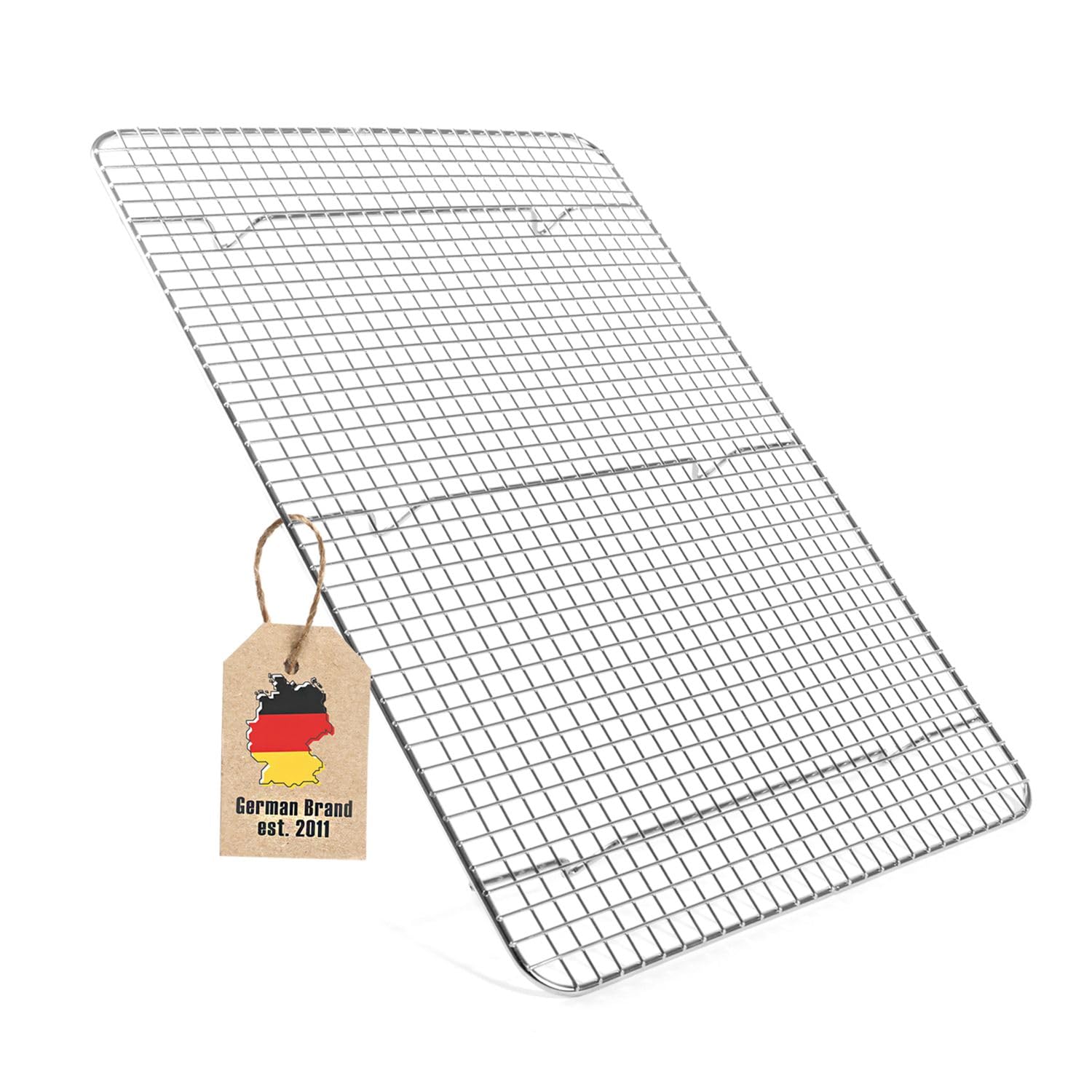 Grille de cuisson en acier inoxydable 42x29.5 cm Intirilife pour refroidir gâteaux et griller viandes