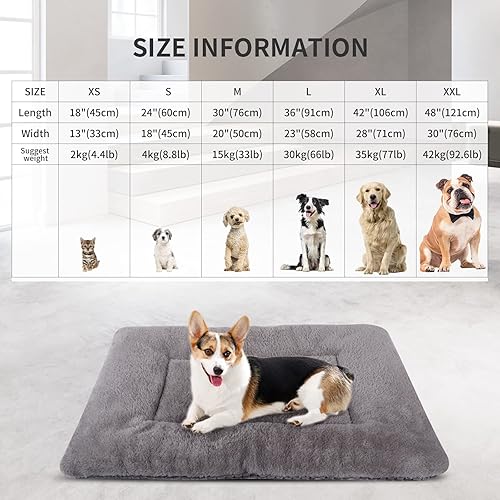 Miniatura 6 de Tapete reversible para cama para perro con terciopelo de felpa y maíz, cojín suave y cálido para mascotas, colchón lavable de doble propósito para