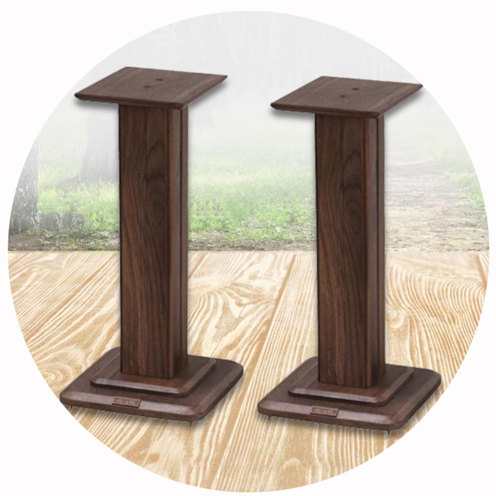 Support D'enceinte en Bois Massif - Support Audio Haut De Gamme pour Home Cinéma Et Systèmes Audio Surround(28 * 28 * 20cn)