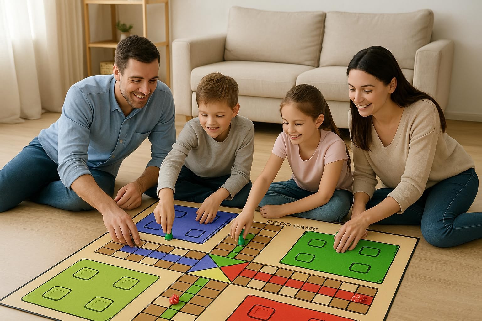 Dayakattai Board Games chausar Pachikalu dice Kids Adult Indoor Board Games (1 Pair)