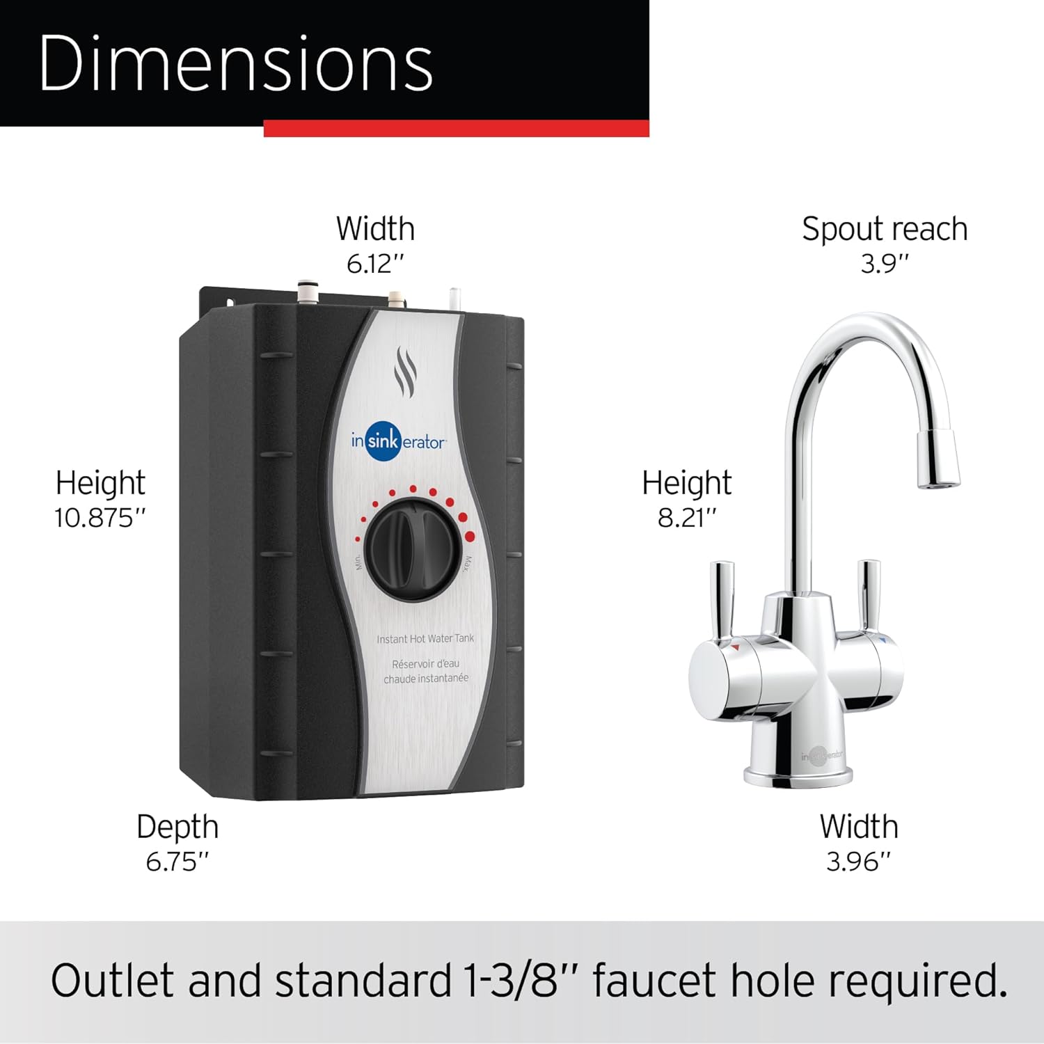 InSinkErator Hot Water Dispenser Dimensions