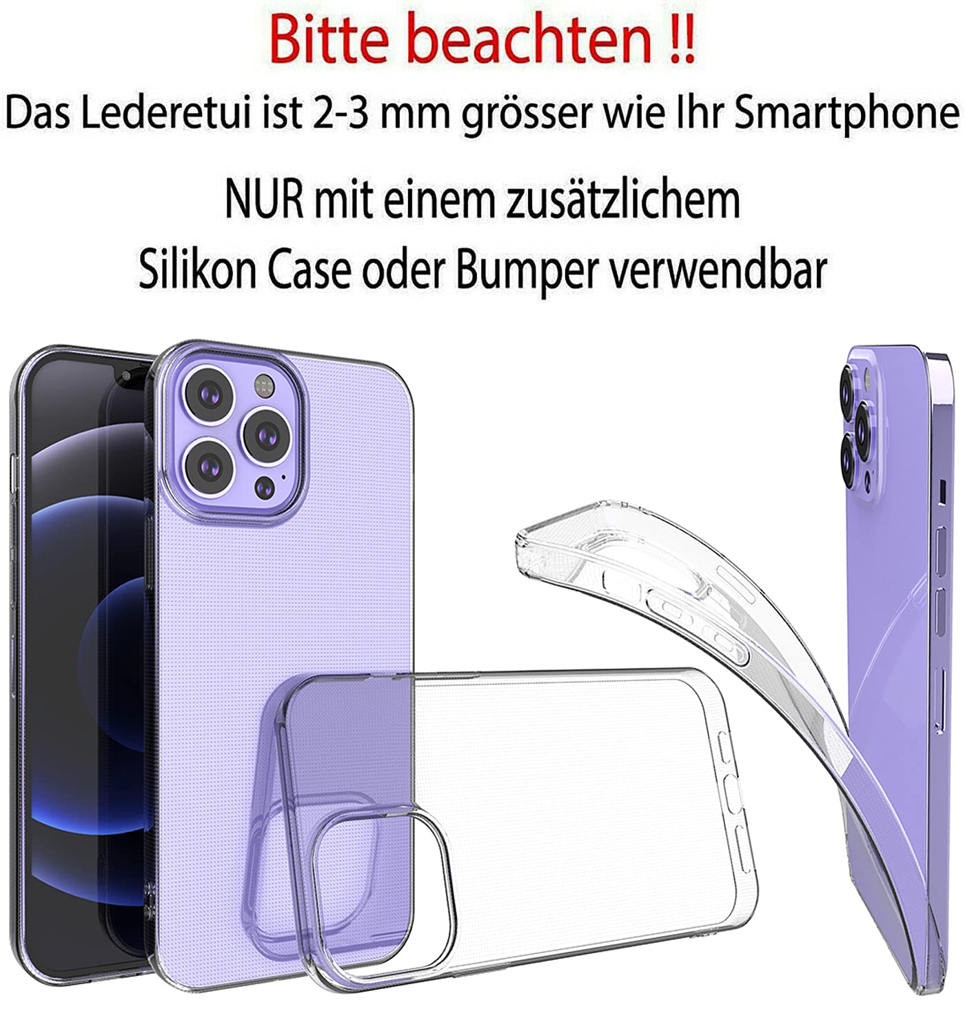 Suncase Slim-Edition Custodia In Vera Pelle Per IPhone 13 Pro Max – Con Linguetta Di Estrazione E Chiusura Magnetica – Caffè Anticato - 2