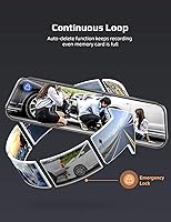 Vista 4 de Cámara de tablero de espejo de 2.5 K, control de voz doble con pantalla táctil de 10 pulgadas, cámara de espejo retrovisor, cámara de respaldo