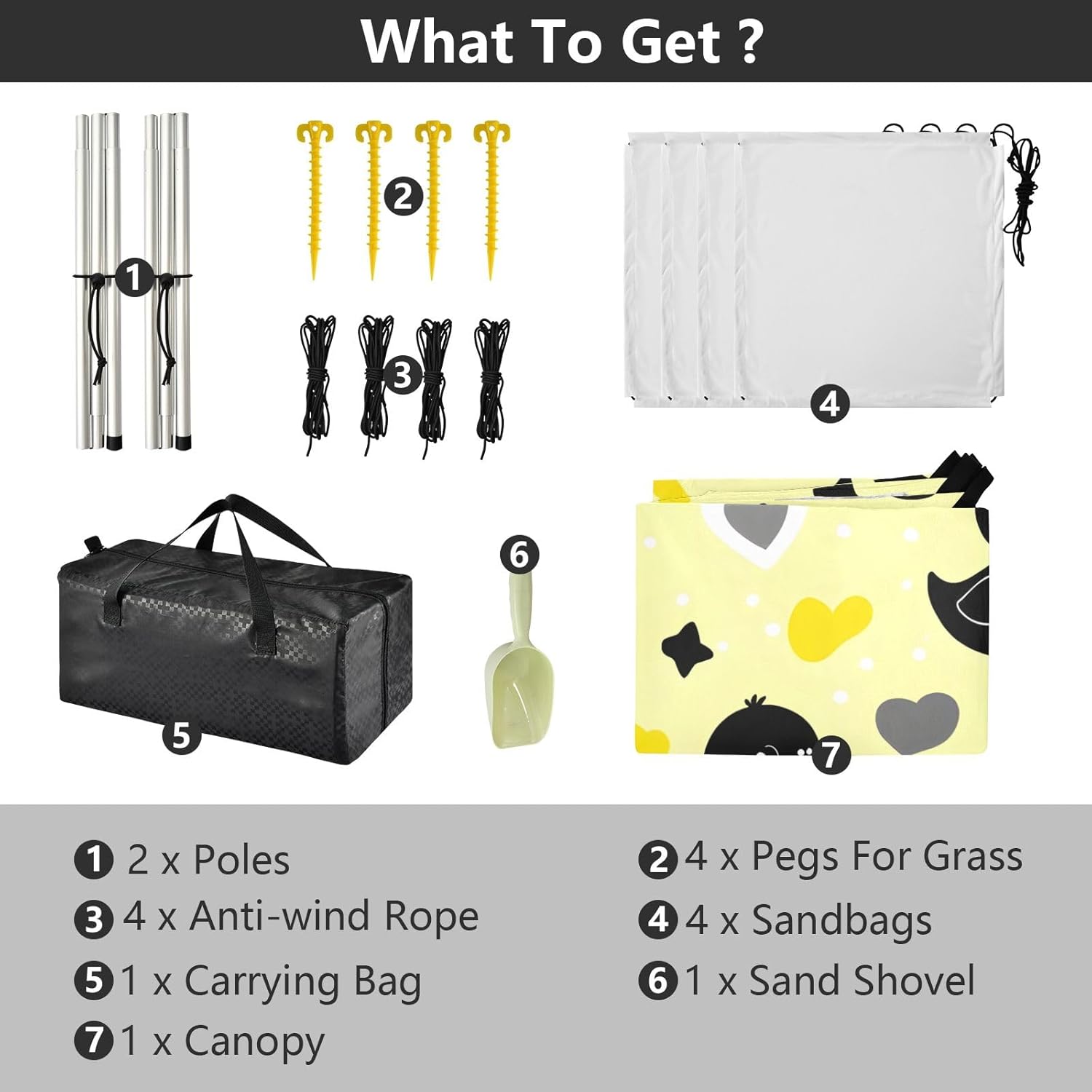 Small Duck Black Camping Sun Shelter, Beach Tent Portable Beach Sun Shade Outdoor Canopy for Camping Trips Fishing Picnic