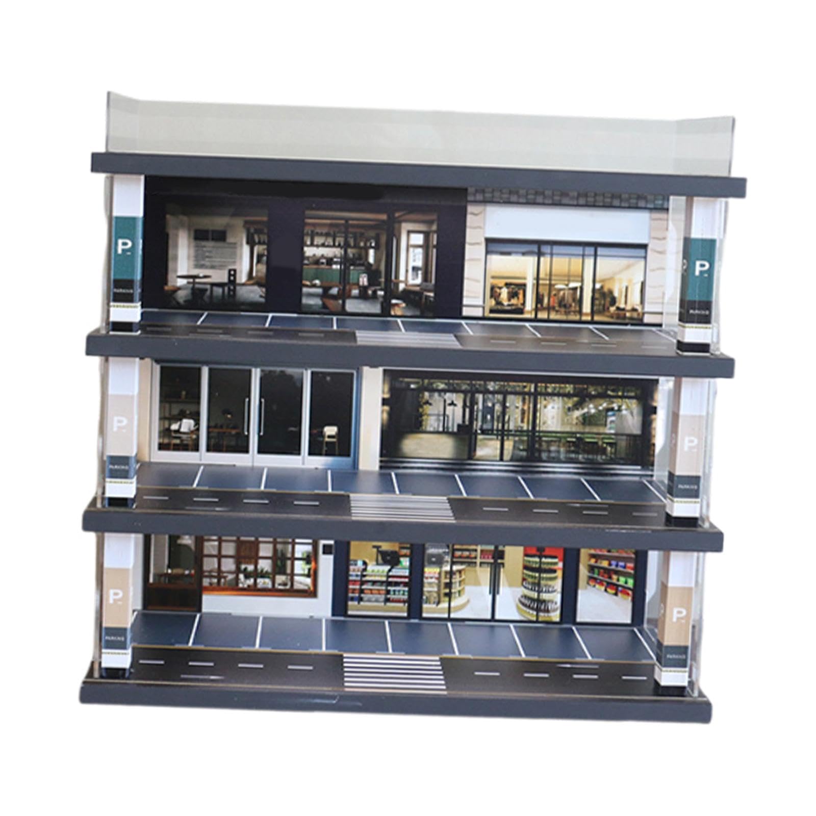 1/64 Modellauto Vitrine, Miniatur Szenario, Modellauto Displaybox