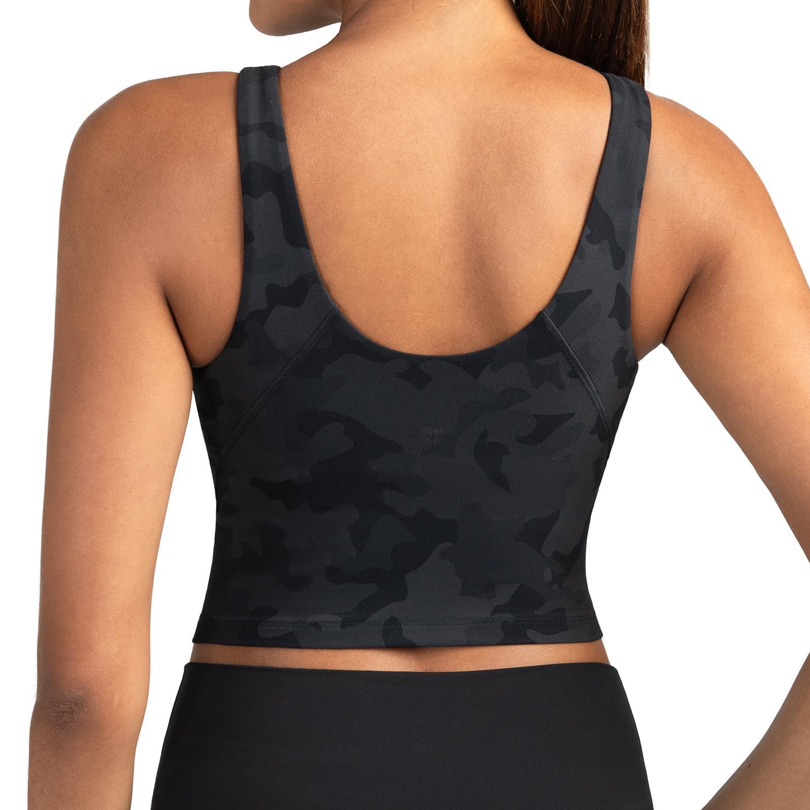 Colorfulkoala Dreamlux Womens Padded Sports Bra High Neck U-Back Yoga Running Workout Athletic Tank Top with Removable Cups