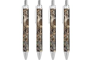 Camo Deer Camouflage Hunting Retractable Ballpoint Pen Blue Ink