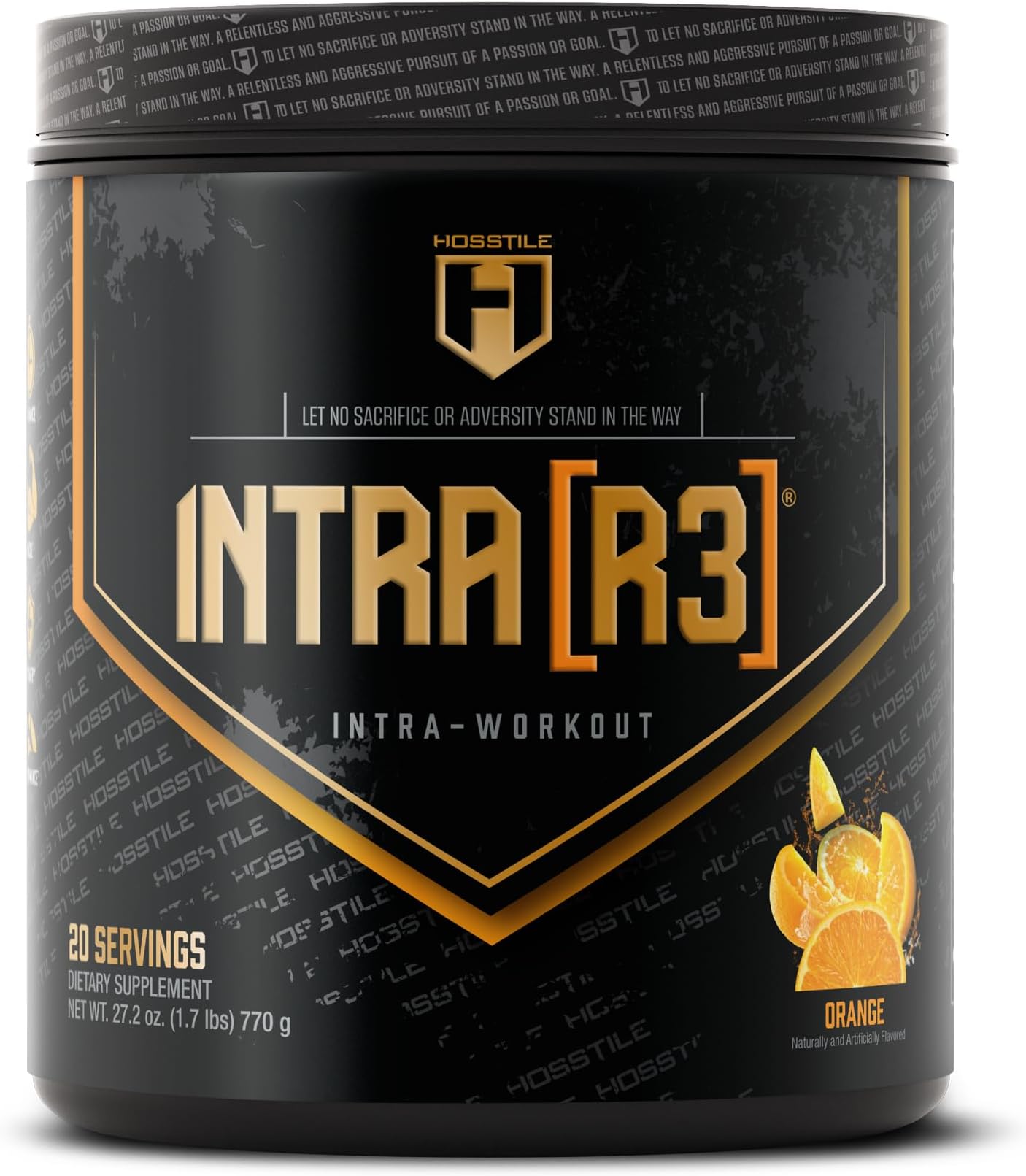 Intra[R3] Intra Workout Powder, EAA & BCAA Drink with Carbs, Enhance Energy & Endurance, Build Lean Muscle & Improve Recovery, Orange, 20 Servings