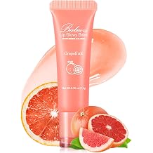Lip Glowy Balm,Hydrating Nourishing Repair Sleeping Lip Mask,Shine Glossy Finish Lip Moisturizer,Smooth Cracked Chapped Dry Lip,Lip Care Therapy Treatment,Christmas Makeup Gift for Women-4#Grape