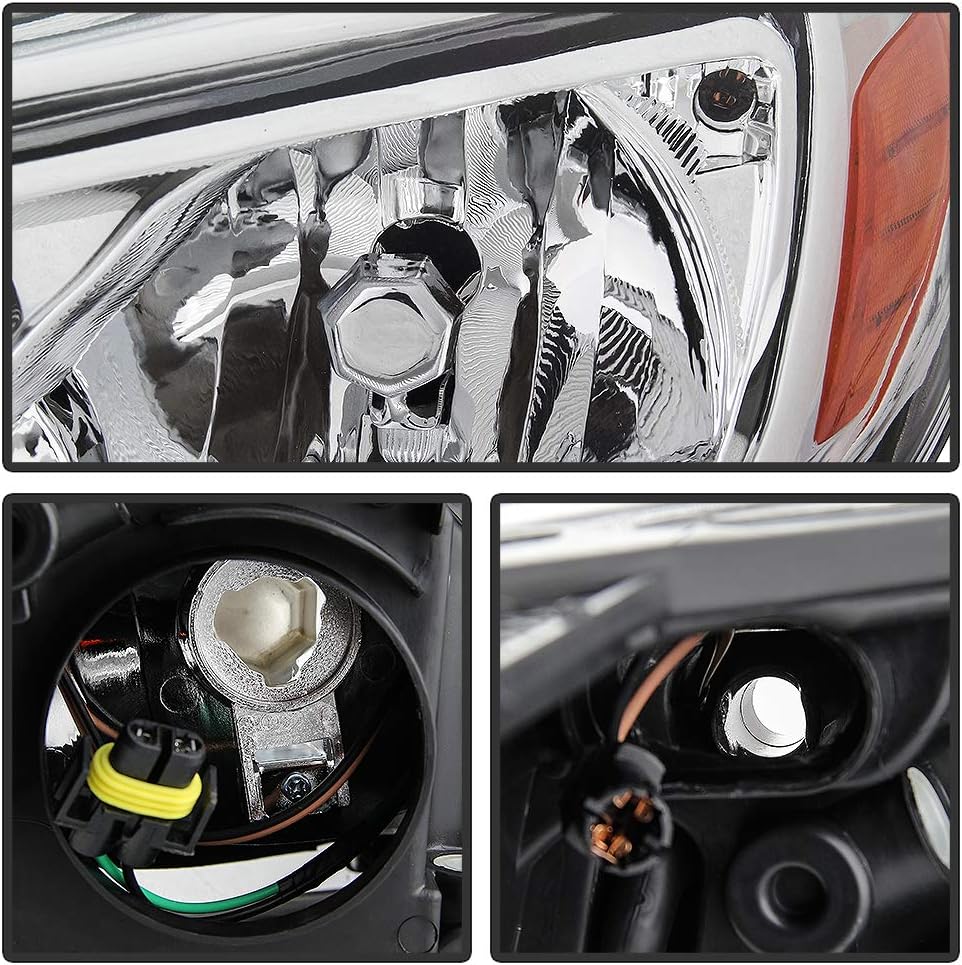 ACANII - For [Halogen Model] 2012 2013 2014 Ford Focus w/Chrome Trim Headlight Headlamp OE Style Assembly Driver Side