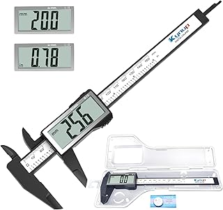 Kynup Pied a Coulisse, 150mm Pied à Coulisse Numérique, Conversion de Pouces/Millimètres, Outil de Mesure Électronique avec Grand LCD écran, Grande Police