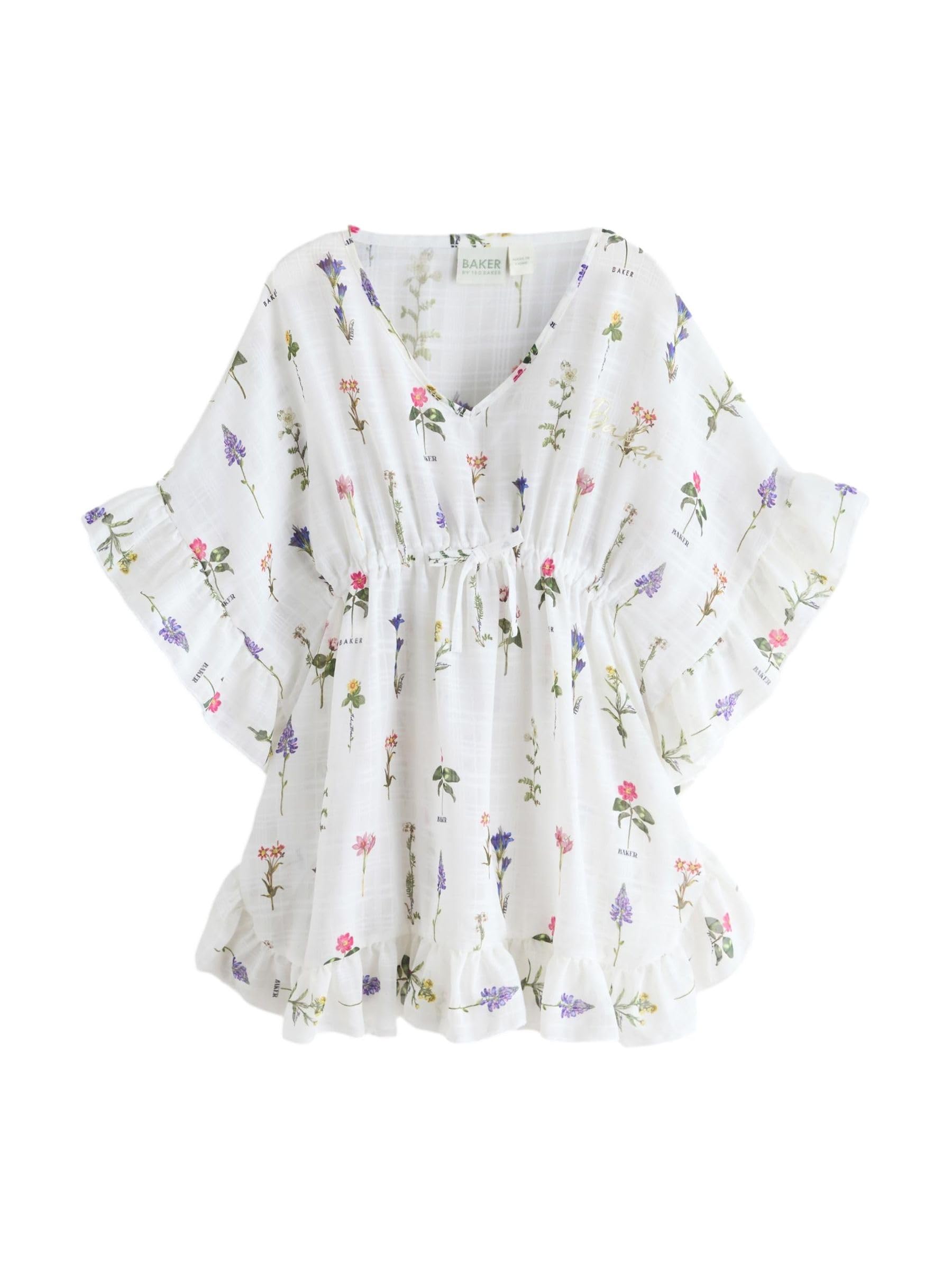 Mädchen Kaftan mit Blumen-Print