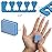 102pcs Toe Separators Set - Premium Pedicure Tool Super Soft Pedicure Toe Separator- Mini Nail Buffer Block File 80/100 Grit 2 Sided, Blue