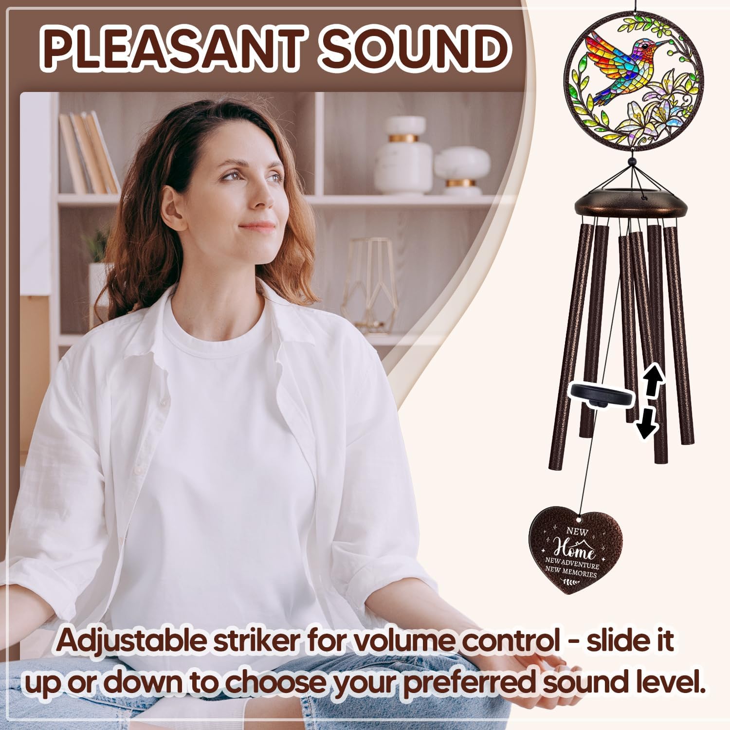 House Warming Gifts New Home, House Warming Gifts, 32" Wind Chimes for Outside, New Home Gift Ideas for Women Men Friends Couples Coworker Neighbors, Housewarming Gift for New Apartment Homeowner