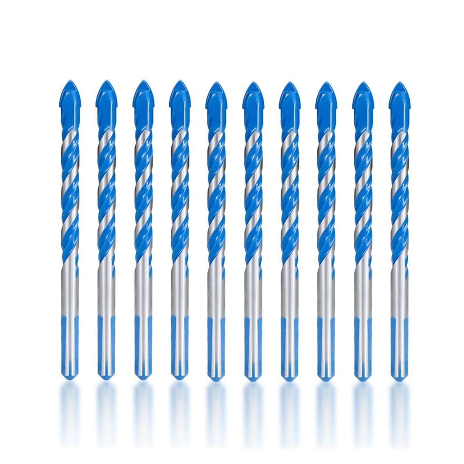 6mm 8mm wiertło trójkątne wiertło do płytek ceramicznych, betonu, ściany, metalu drewno wiertło do otworów wiertło do szkła Bit (Color : 8mm, Size : 15pcs)