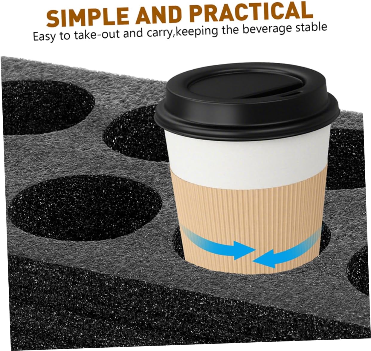 8pcs Cup Holder Dispenser for Takeout Drinks Insulated Beverage Carrier Stand Milk Tea Cup Tray for Busy Shops