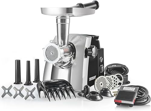 Miniatura 11 de STX International Turboforce Cadet 2000 Series Moledora de Carne Eléctrica | Potente para Uso Doméstico 5-en-1 | Rellenadora de Salchichas |