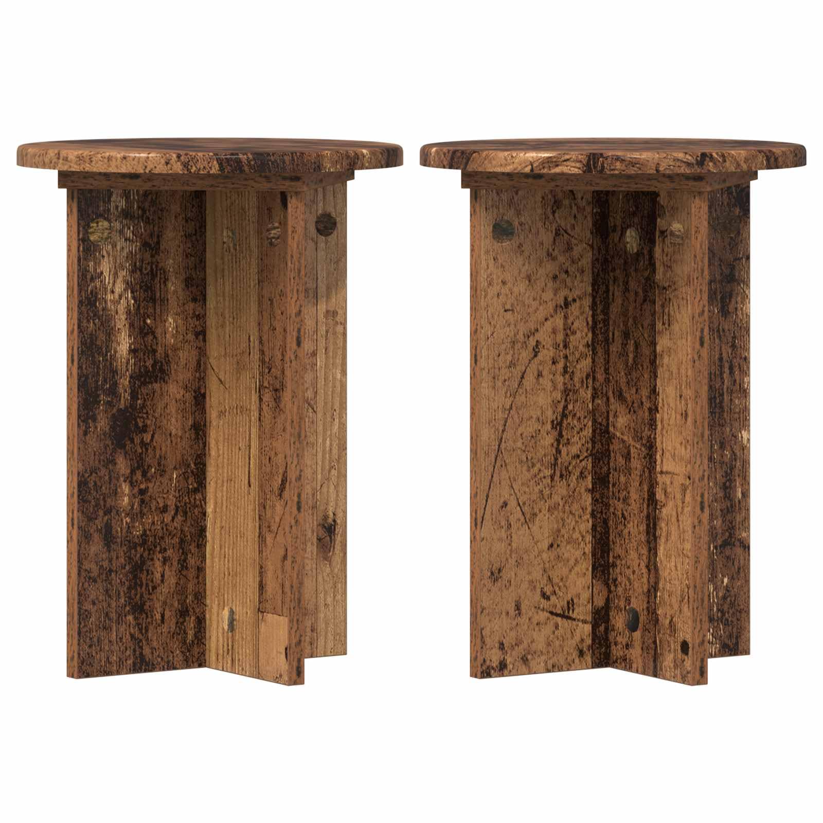 Supporto per piante 2 pz. Legno invecchiato 40 cm