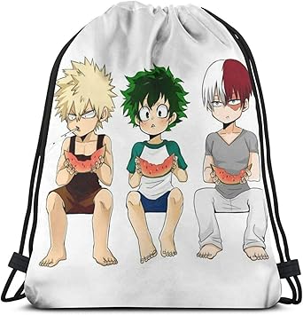 Amazon Co Jp 僕のヒーローアカデミア 轟焦凍 緑谷出久 爆豪勝己 ナップサック ジムサック プールバック 巾着バッグ 巾着袋 体操着入れ 収納バッグ 部活 おしゃれ アニメ キャラクター 男の子 女の子 男女兼用 グッズ 雑貨 ビューティー