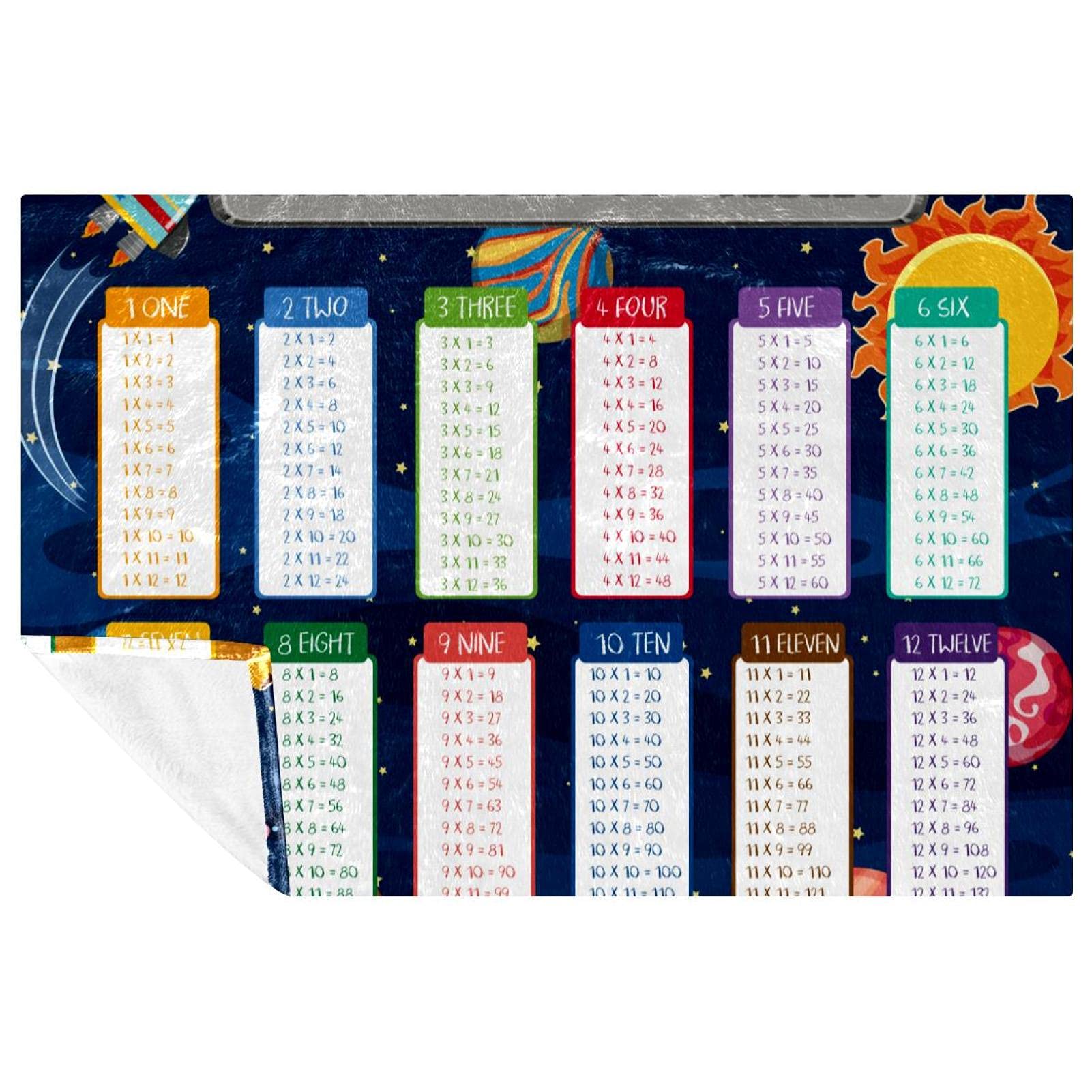 Couverture tables de multiplication cadeau utile pour reussite scolaire enfant