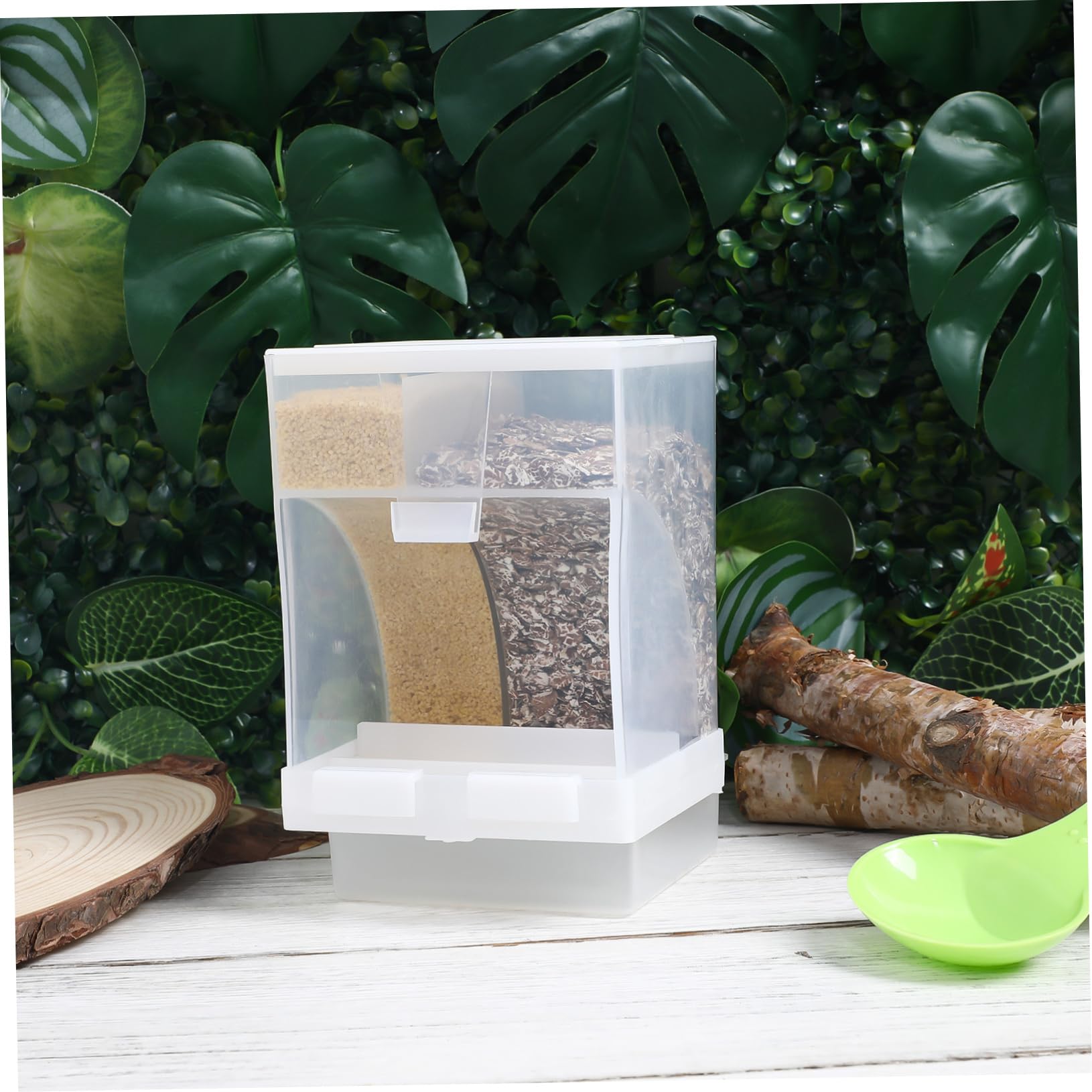 VANZACK 5sets Mangiatoia Per Con Alimentatore Per Pappagalli e Canarini Facile Installazione e Monitoraggio Alimentazione Scomparto Per
