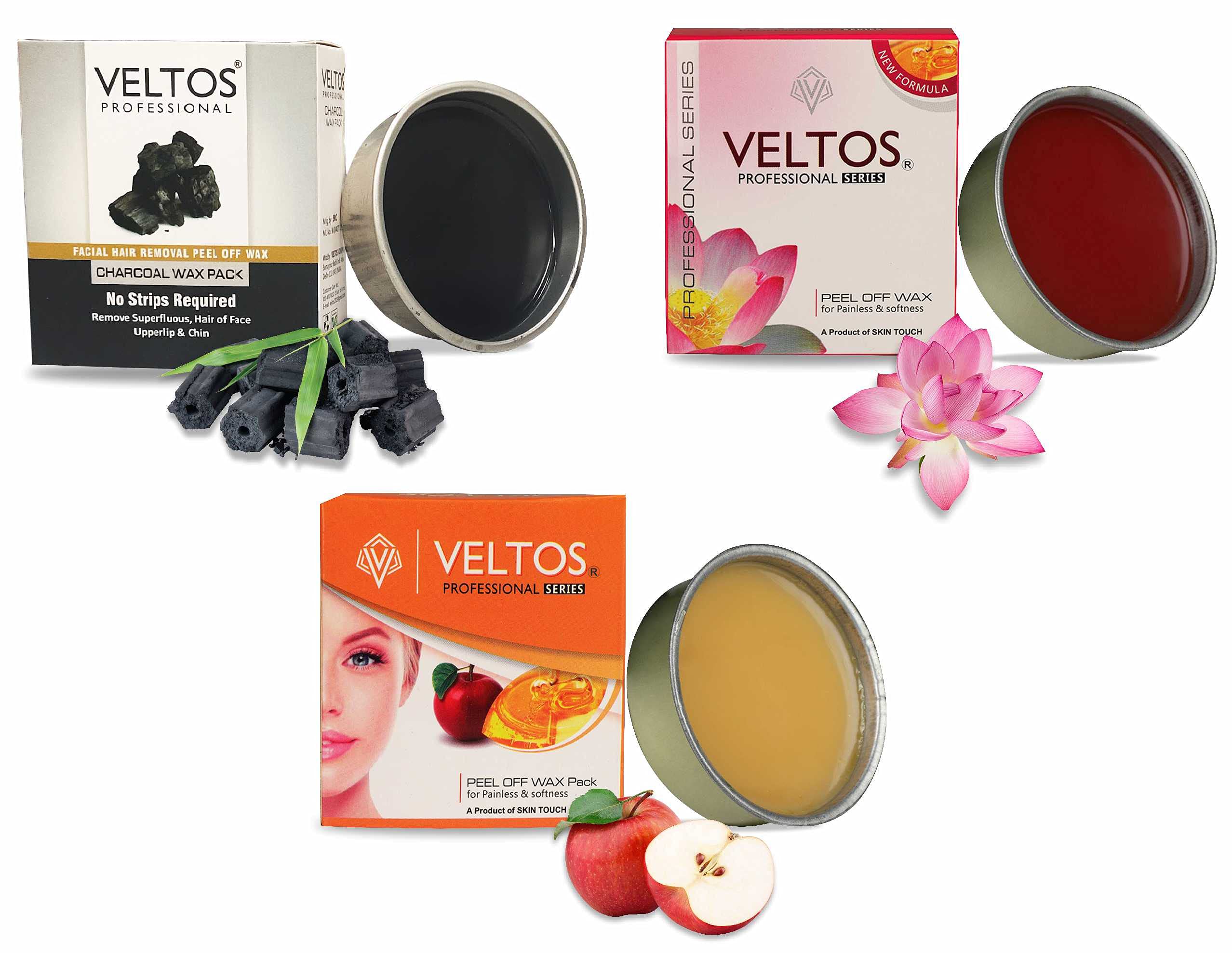 VELTOS PROFESSIONAL Peel-Off Katori Wax For Upper Lip, Facial Hair, Eyebrow, Chin | Face Wax Combo (Charcoal, Red Wine & Apple Regular 80gm Each) (B09H2FJ3YJ) Amazon Price History, Amazon Price Tracker