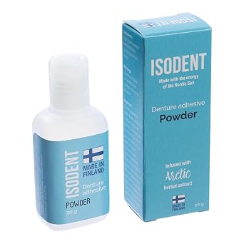Denture Adhesive Powder Strong All-Day Hold, Gentle on Gums, Refreshing Mint, Long-Lasting Denture Fit, 20g