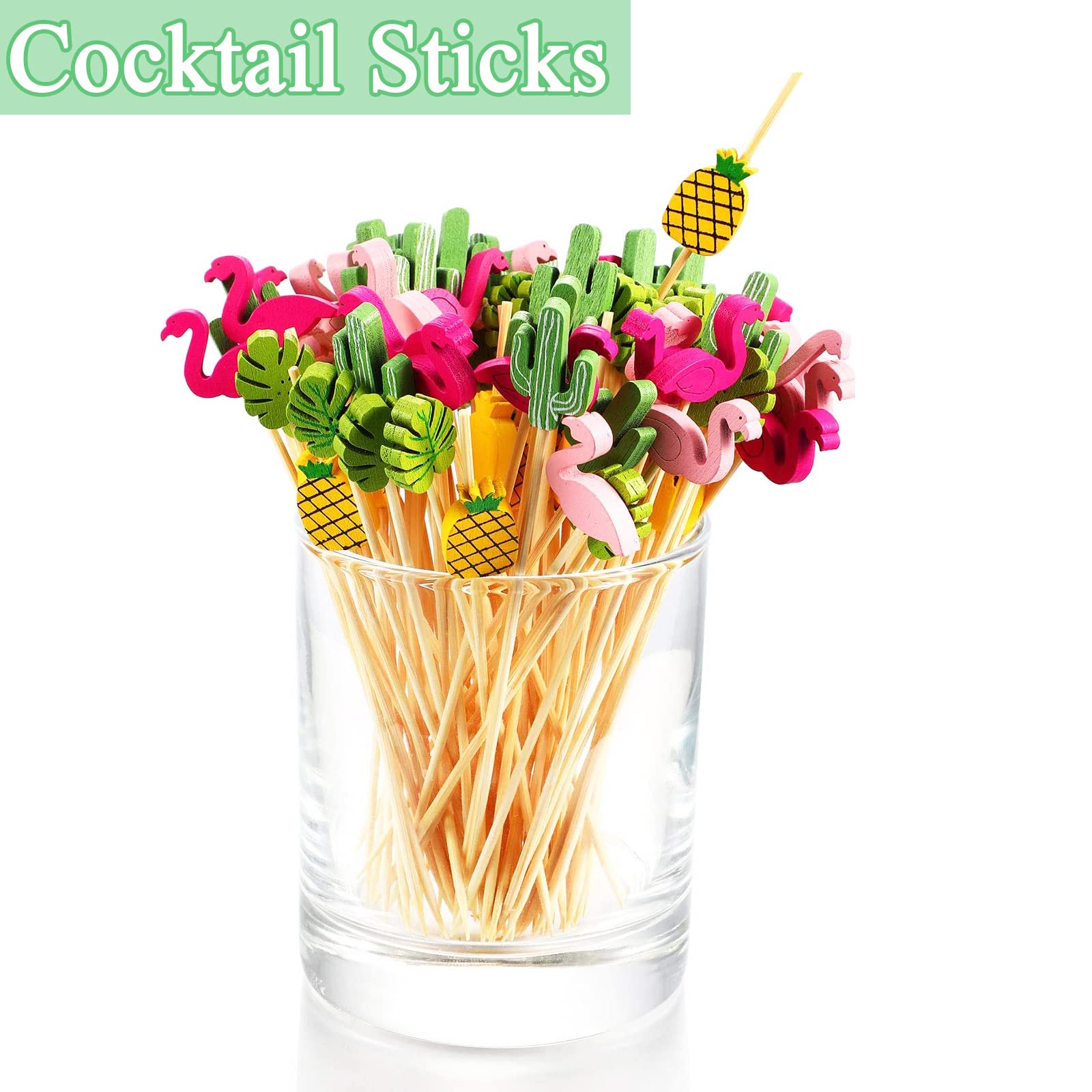 100 Picchetti Da Cocktail In Legno, Stuzzicadenti, Spiedini Per Finger Food, A Forma Di Cuore, Con Graziosa Decorazione Per Bar, Torte, Feste E