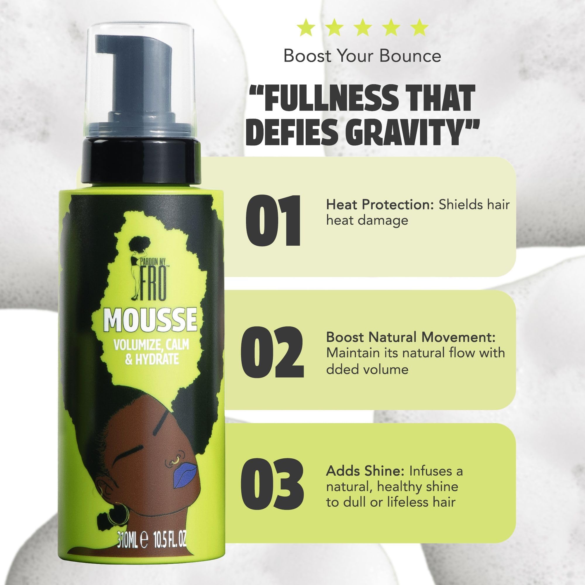 Pardon My Fro Mus utrwalający do włosów kręconych 300 ml