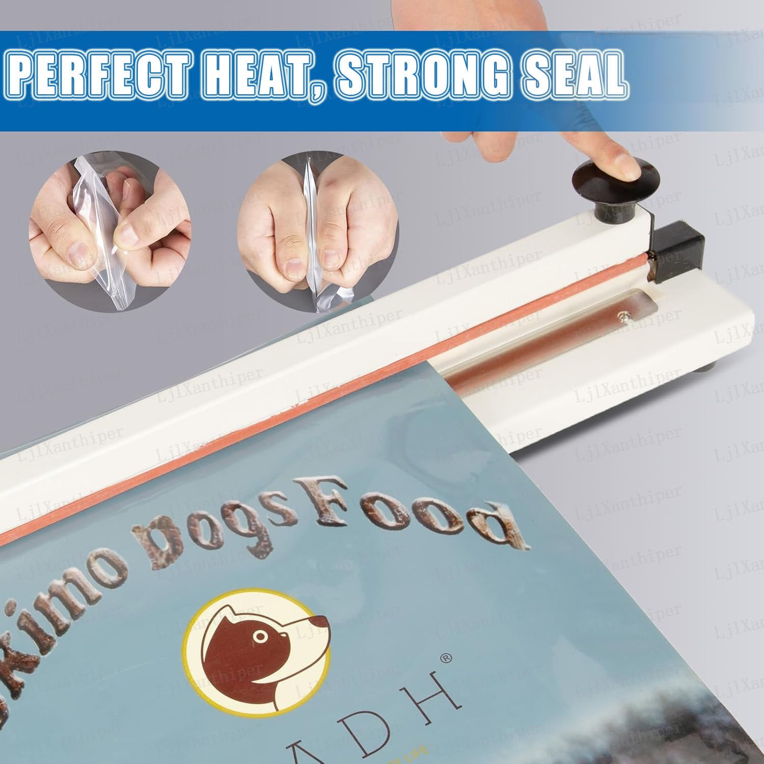 Selladora Bolsas de Plastico Manual,Sellador Manual Máquina De Envasado De Alimentos,8 Niveles De Temperatura,Sellado 8 Mm De Ancho,Ideal para Uso Doméstico Y Comercial 45mm