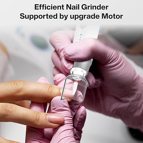 Miniatura 7 de Taladro de uñas inalámbrico, lima de uñas eléctrica, lima de uñas profesional para manicura y pedicura, kit de máquina de taladro de uñas recargable